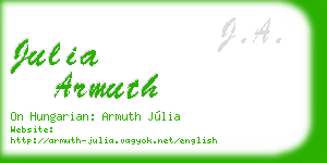 julia armuth business card